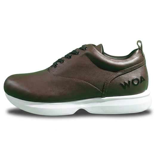 Brown & White WOA Dress Sneaker